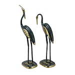Статуэтка бронзовая пара Журавли синие Bronze Birds варинант исполнения - 2 | Loft Concept в Перми