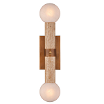 Бра цилиндрической формы с 2-мя плафонами белого цвета Marble Glow варинант исполнения - 1 | Loft Concept в Перми