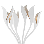 Торшер белый с плафонами в виде лепестков Delicate Flower варинант исполнения - 2 | Loft Concept в Перми