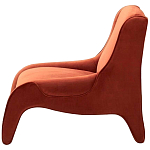 Дизайнерское кресло оранжевое в мягкой велюровой обивке Granger Armchair Orange варинант исполнения - 2 | Loft Concept в Перми