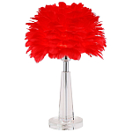 Настольная лампа с перьями Plumage Red Table Lamp варинант исполнения - 1 | Loft Concept в Перми