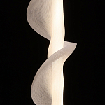 Люстра с белым скрученным плафоном Golden Swirl варинант исполнения - 5 | Loft Concept в Перми