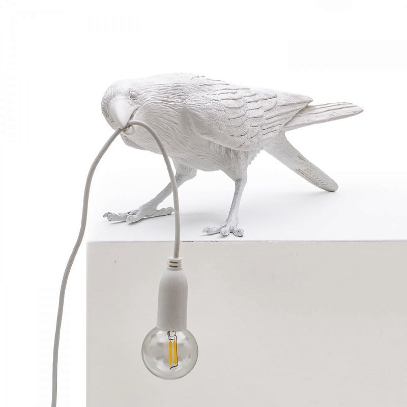 Настольная лампа Seletti Bird Lamp White Playing Белый Настольная лампа Seletti Bird Lamp White Playing Белый в Перми | Loft Concept