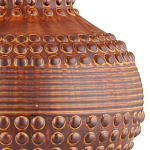 Настольная лампа темно-коричневая с тканевым абажуром в форме конуса Сhieftain варинант исполнения - 1 | Loft Concept в Перми