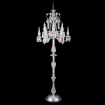 Торшер с 12-ю белыми текстильными абажурами и хрустальными подвесками Lustre Reverie варинант исполнения - 3 | Loft Concept в Перми