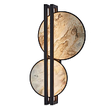 Бра из двух каменных дисков в металлической раме Constellation варинант исполнения - 1 | Loft Concept в Перми