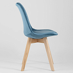 Стул с мягким велюровым сиденьем Arvika Blue варинант исполнения - 2 | Loft Concept в Перми