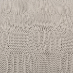 Подушка из хлопка рельефной вязки серого цвета Eden Line варинант исполнения - 3 | Loft Concept в Перми