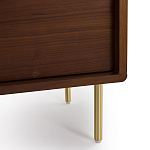 ТВ-тумба из ореха с плетеным декором Eland Wooden Wicker TV Stand варинант исполнения - 5 | Loft Concept в Перми