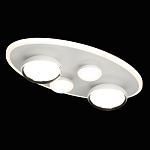 Потолочный светильник овальной формы белого цвета с 4-мя лампами Lunar Pebbles варинант исполнения - 2 | Loft Concept в Перми