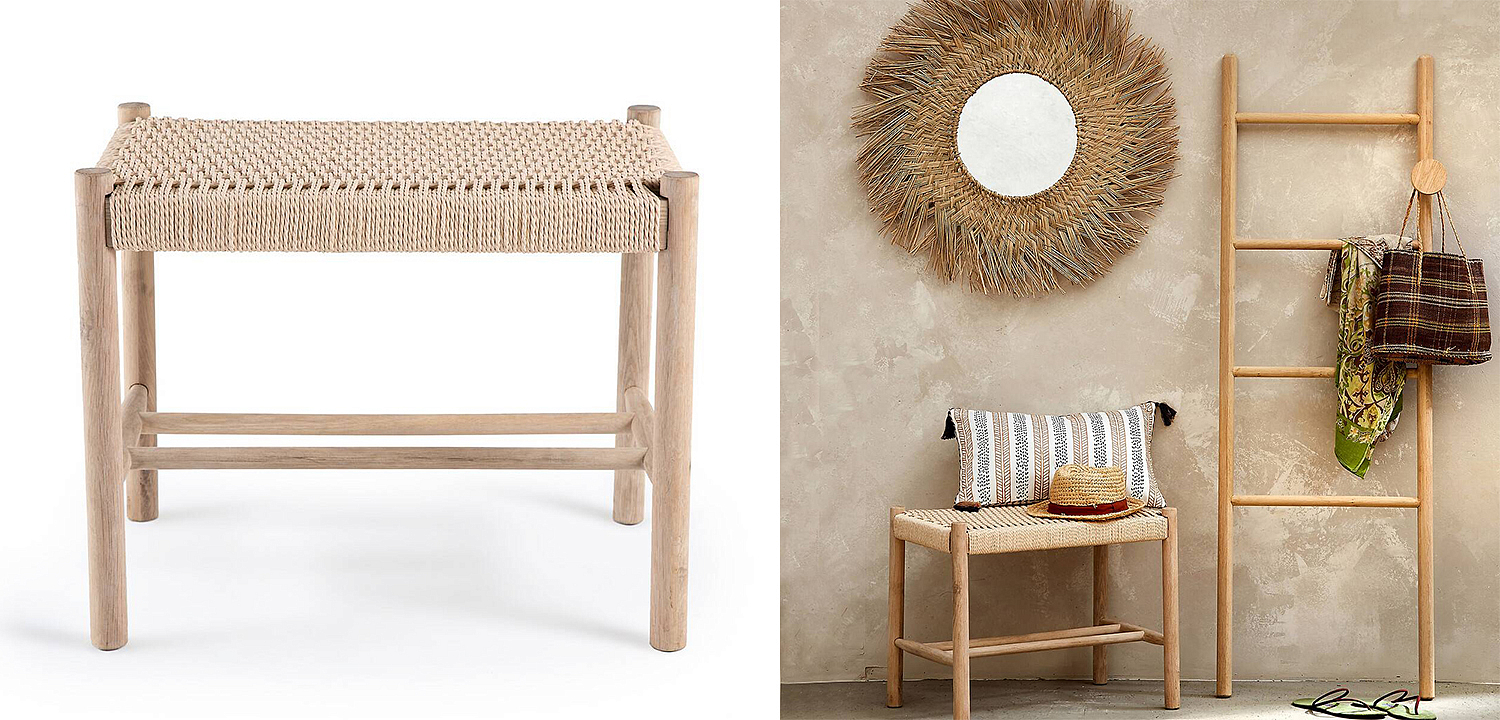 Банкетка Enzo Wicker Beige Banquet mini Банкетка Enzo Wicker Beige Banquet mini - Loft-Concept в Перми
