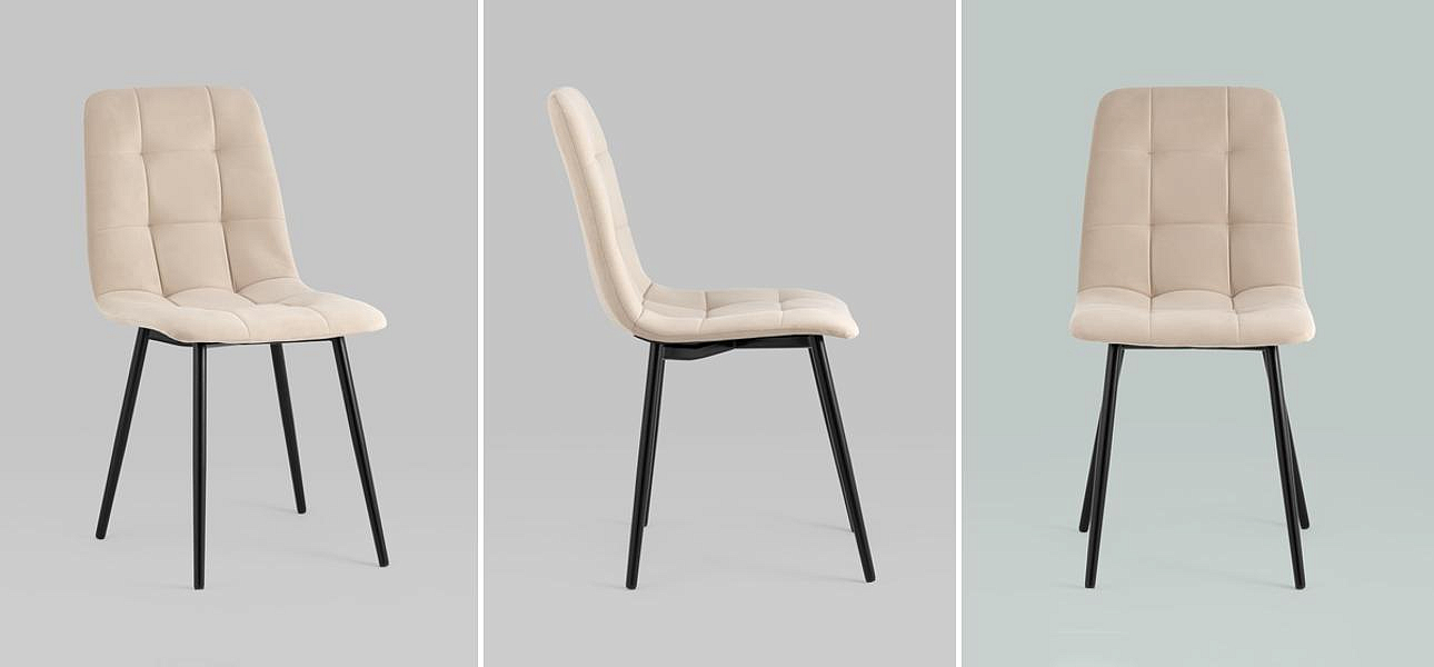 Стул NANCY S-2 Chair Бежевый Велюр Стул NANCY S-2 Chair Бежевый Велюр - Loft-Concept в Перми