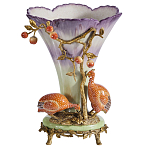 Ваза с цесарками из фарфора с бронзовыми элементами Garden of Eden варинант исполнения - 1 | Loft Concept в Перми