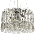 Круглая люстра с металлическими и хрустальными подвесками Bonnay Crystal Chrome Chandelier варинант исполнения - 3 | Loft Concept в Перми