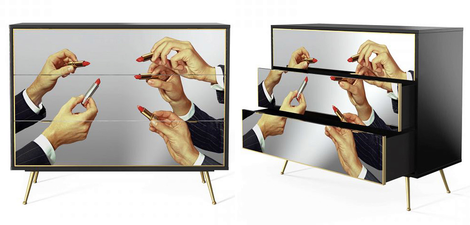 Комод Seletti Chest of Three Drawers Lipstick Комод Seletti Chest of Three Drawers Lipstick - Loft-Concept в Перми