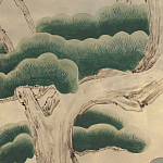 Обои ручная роспись Bamboo River Blossom Original colourway on Brushed Gold gilded paper варинант исполнения - 1 | Loft Concept в Перми