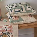 Подушка декоративная зеленого цвета с геометрическим рисунком Divine Abstractions варинант исполнения - 6 | Loft Concept в Перми