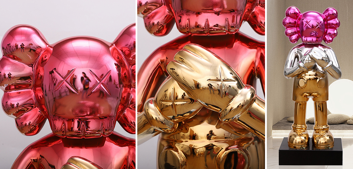 Статуэтка KAWS Gradient Gold Red on stand Статуэтка KAWS Gradient Gold Red on stand - Loft-Concept в Перми