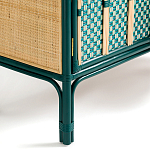 Комод для посуды из ротанга Felice Rattan Green варинант исполнения - 5 | Loft Concept в Перми