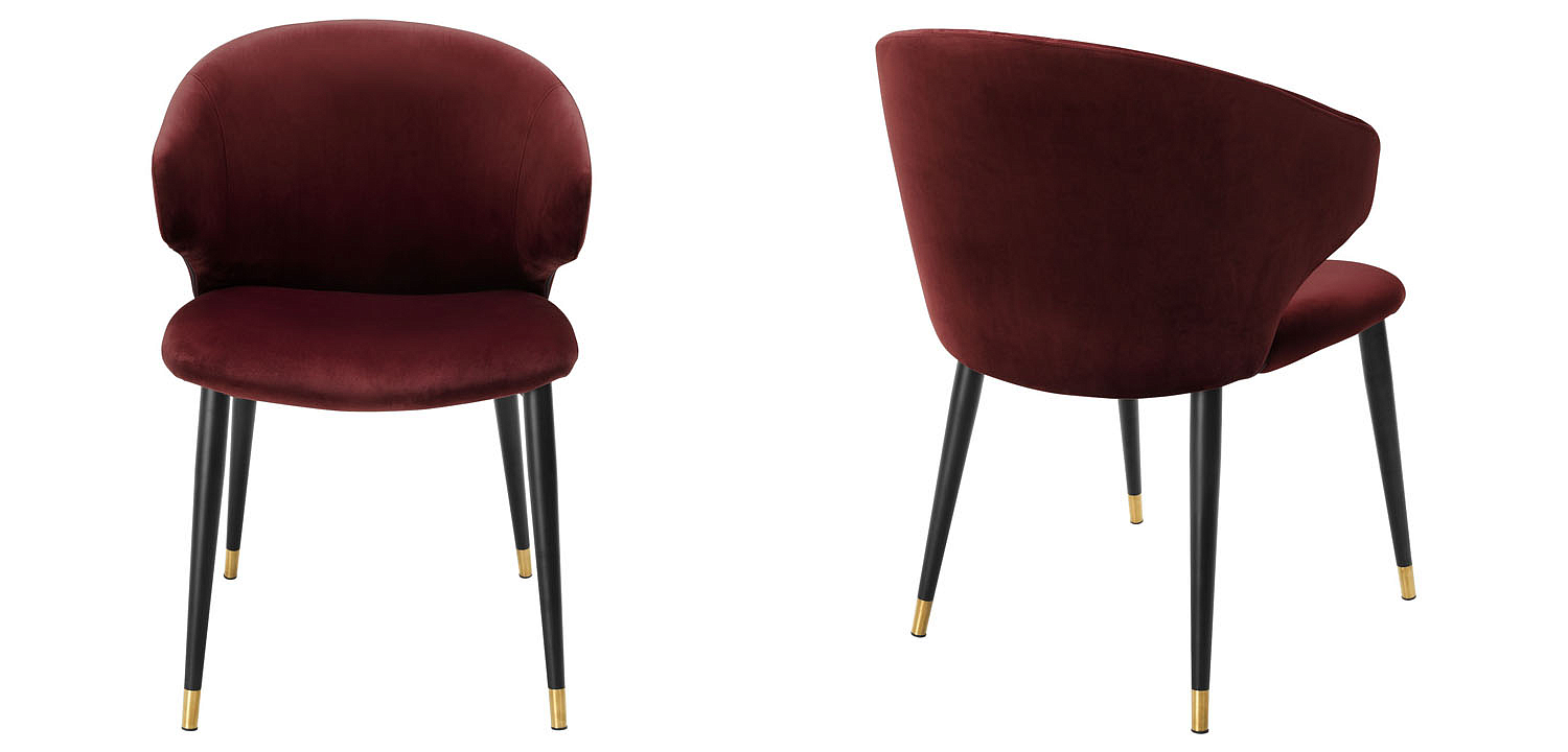 Стул Eichholtz DINING CHAIR VOLANTE burgundy Стул Eichholtz DINING CHAIR VOLANTE burgundy - Loft-Concept в Перми