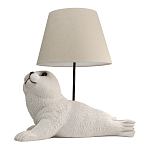 Настольная лампа в детскую Белый морской котик варинант исполнения - 1 | Loft Concept в Перми