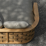 Дизайнерский уличный диван из массива дерева с плетеной спинкой PALINFRASCA Sofa варинант исполнения - 5 | Loft Concept в Перми