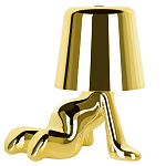 Настольная лампа фигурная цвета золото с гладким абажуром Высота 17 см Sophia варинант исполнения - 2 | Loft Concept в Перми