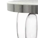 Дизайнерский журнальный стол на 3-х овальных прозрачных ножках Tukutic варинант исполнения - 1 | Loft Concept в Перми