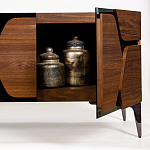 ТВ-тумба с узором из шпона на фасаде Sahara варинант исполнения - 3 | Loft Concept в Перми