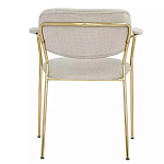 Стул Singer Chair с подлокотниками серый на золотистых ножках варинант исполнения - 4 | Loft Concept в Перми