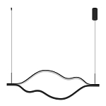 Подвесной светильник волнообразный изогнутый черного цвета 4000К Spiral Lighting варинант исполнения - 3 | Loft Concept в Перми