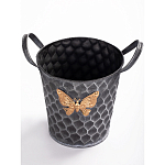 Железное кашпо Gold butterfly design варинант исполнения - 2 | Loft Concept в Перми