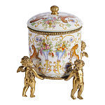 Шкатулка на ангелах из фарфора с бронзовыми элементам Eden Garden варинант исполнения - 1 | Loft Concept в Перми