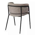 Стул полукруглый с каркасом из металла и мягким сиденьем и спинкой Soft Chenille варинант исполнения - 1 | Loft Concept в Перми