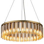 Люстра со стеклянными цилиндрическими плафонами Luminous Cylinders Amber Round варинант исполнения - 3 | Loft Concept в Перми