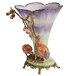 Ваза с цесарками из фарфора с бронзовыми элементами Garden of Eden варинант исполнения - 4 | Loft Concept в Перми