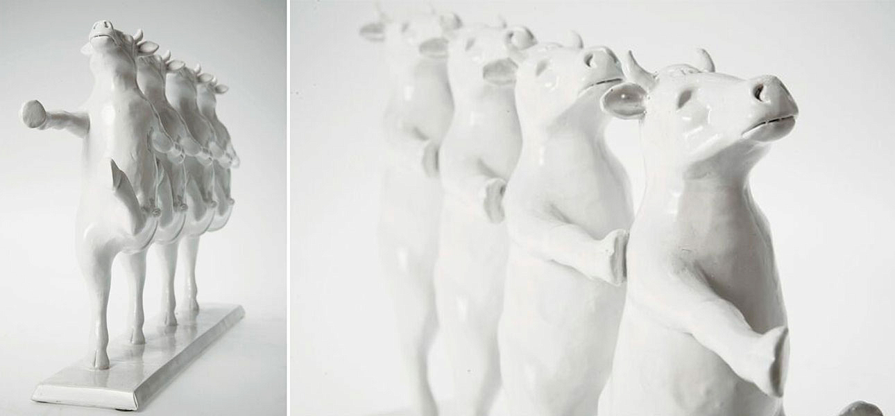 Статуэтка белая March of the Cows Статуэтка белая March of the Cows - Loft-Concept в Перми