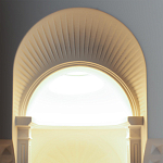 Встраиваемый в стену гипсовый светильник под покраску с арками и рельефными колоннами Antiquity Athena варинант исполнения - 7 | Loft Concept в Перми