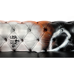 Диван Честерфильд граффити graffiti Orange Sofa натуральная кожа варинант исполнения - 8 | Loft Concept в Перми