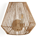 Бра с плетенным из пеньки абажуром Jutti H25 см варинант исполнения - 1 | Loft Concept в Перми