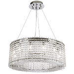 Круглая люстра с хрустальными подвесками хром Crystal Art Chrome Chandelier 12 варинант исполнения - 2 | Loft Concept в Перми