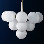 Люстра круглая со стеклянными сферами Maleficent варинант исполнения - 1 | Loft Concept в Перми