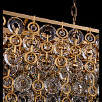 Люстра овальная каскадная с подвесками в форме колец Galaxy of Light варинант исполнения - 3 | Loft Concept в Перми