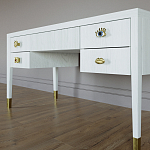 Письменный стол с 4-мя ящиками Elsa Dreams White варинант исполнения - 4 | Loft Concept в Перми