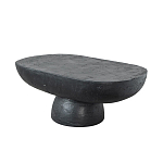 Столик кофейный черного цвета с овальной столешницей и круглым основанием Black Dalmen Table варинант исполнения - 5 | Loft Concept в Перми