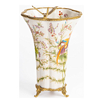 Ваза из фарфора с бронзовой стрекозой  Paradise Dragonfly варинант исполнения - 2 | Loft Concept в Перми