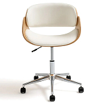 Вращающееся офисное кресло на колёсах Delwyn Chair White варинант исполнения - 2 | Loft Concept в Перми