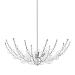 Люстра  с круглыми прозрачными шарами на серебряном каркасе Silver Stalk варинант исполнения - 2 | Loft Concept в Перми