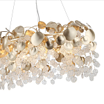 Люстра с декоративными подвесками из прозрачного стекла в форме монеток FAIRYTREE Light варинант исполнения - 9 | Loft Concept в Перми