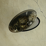 Шкатулка из эпоксидной смолы с цветами черная Epoxy Resin Oval Box Black варинант исполнения - 2 | Loft Concept в Перми